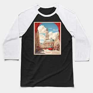 Vienna Austria Vintage Travel Poster Tourism Baseball T-Shirt